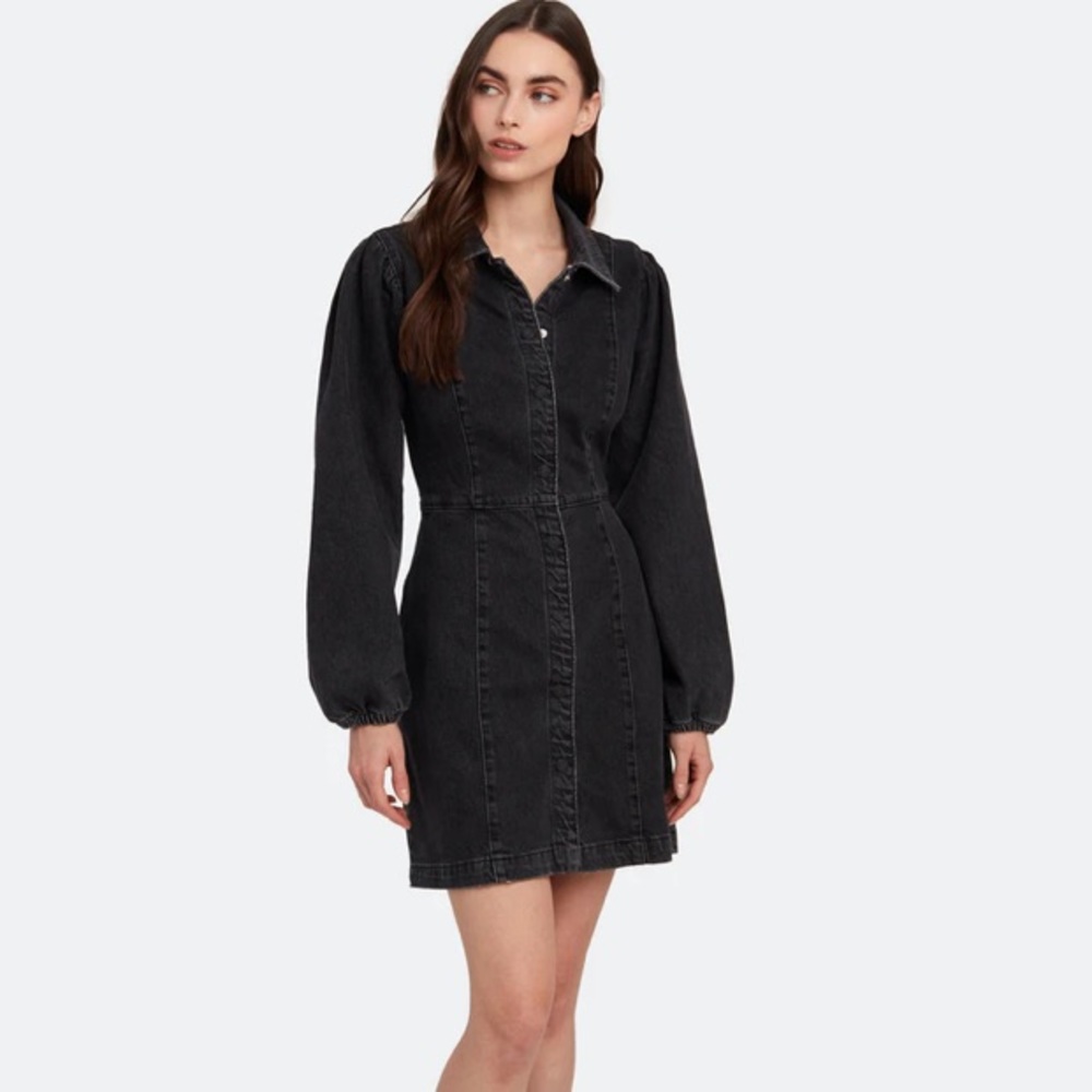 Free People Mia Dress, Black denim, *NWT